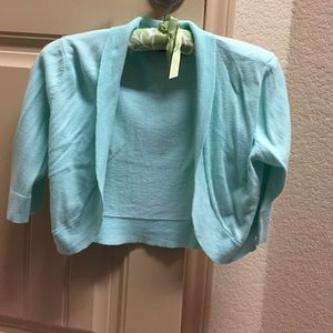 Mint green short cardigan