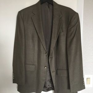 Oscar De La Renta olive silk blend sports coat 42R