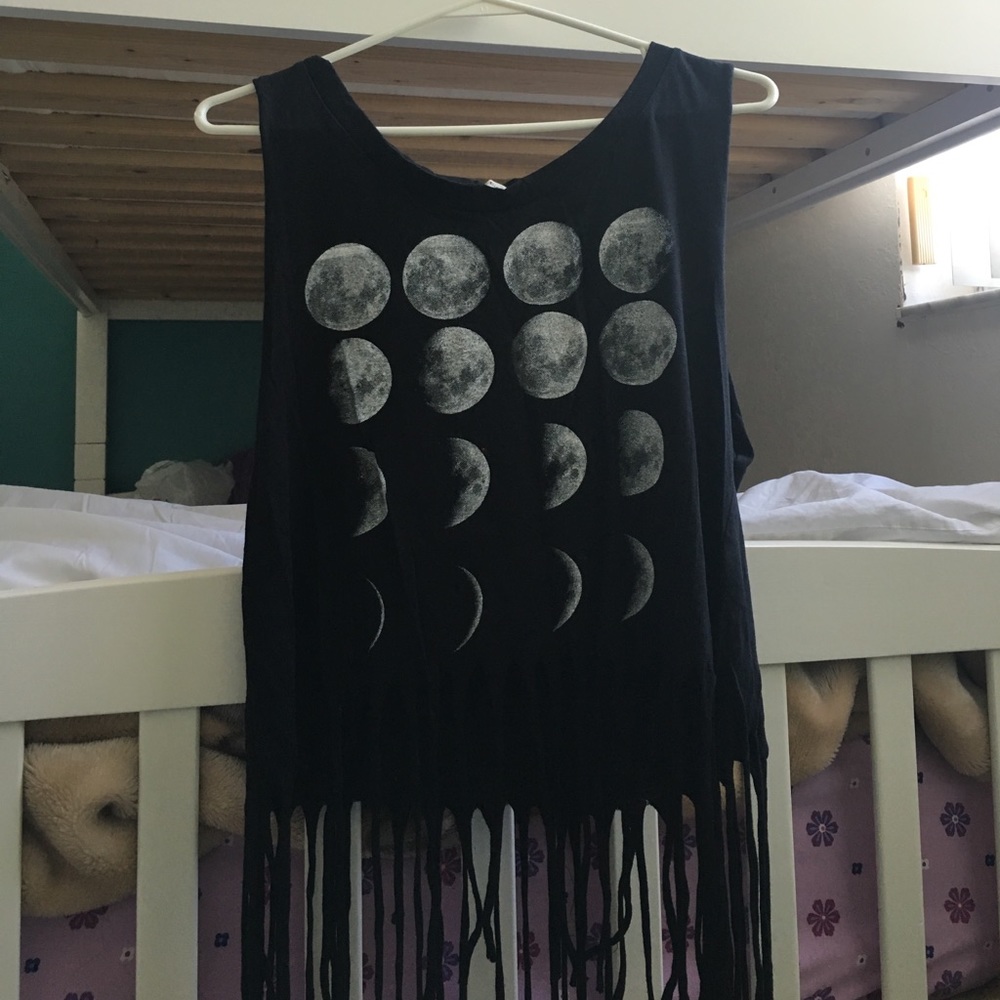 Moon Muscle Tank with fringe