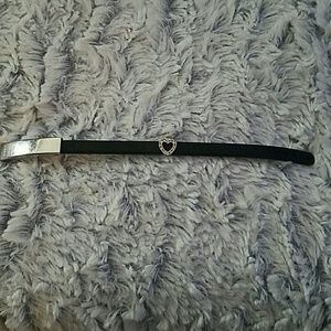 Black band with heart charm