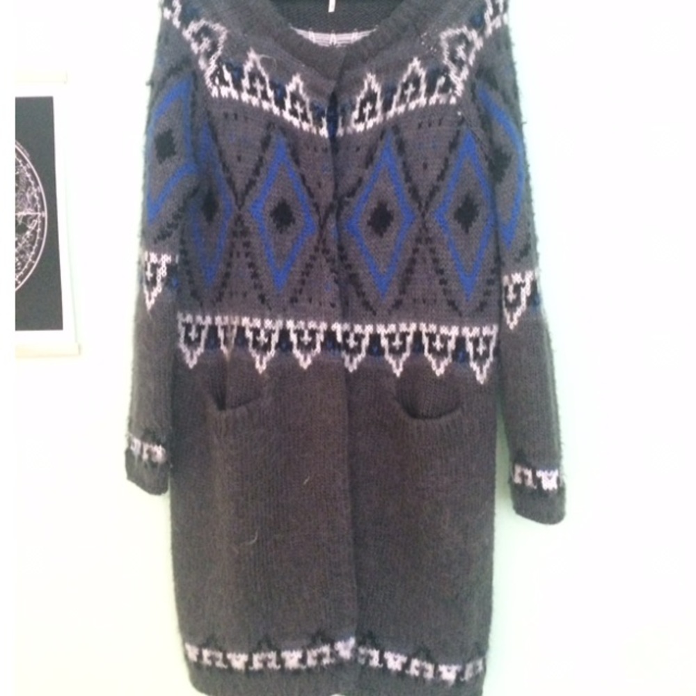 Grey Pattern Cardigan