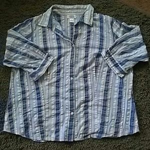Women's Talbots 3/4 sleeve button down shirt