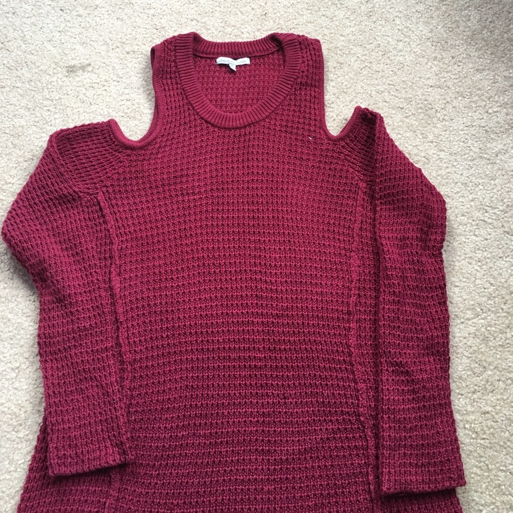 Beautiful sexy open shoulder sweater