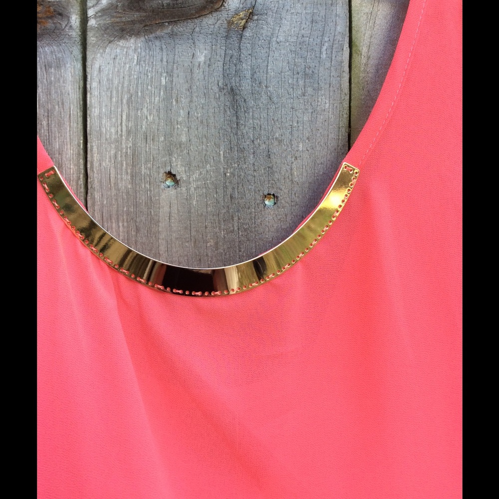 Alice Moon Tank Blouse  L Coral Pink NWT