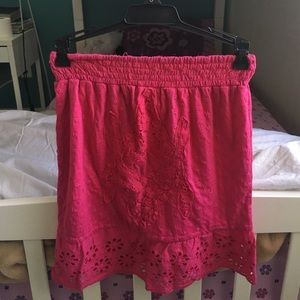 Off the shoulder pink blouse