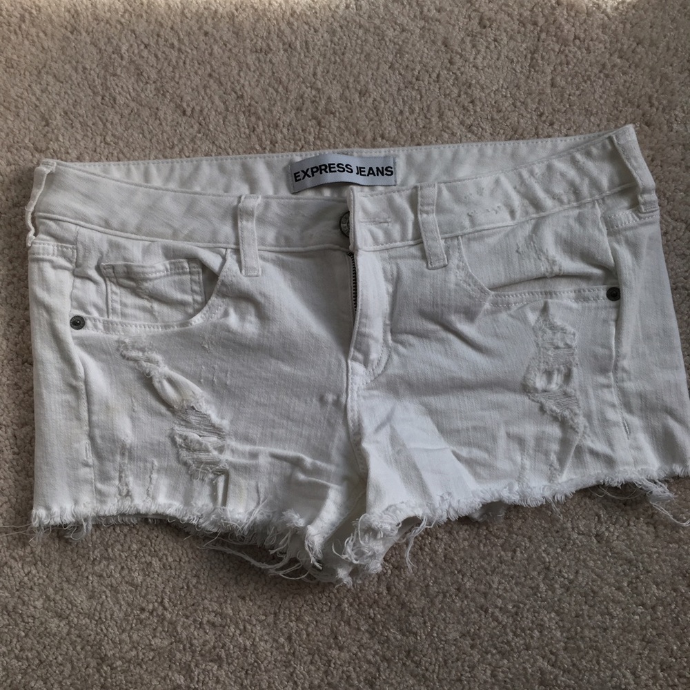 Express white shorts