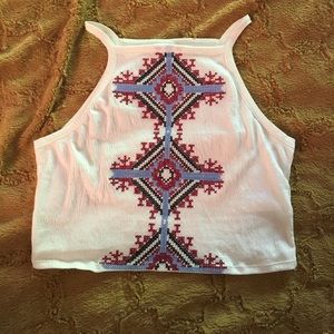 H&M Coachella Collection embroidered crop top