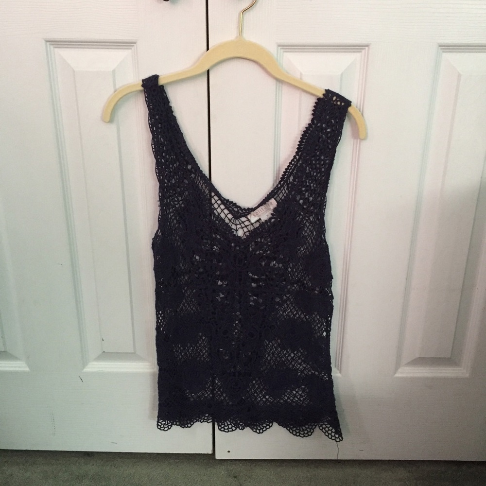 Crotchet see through top