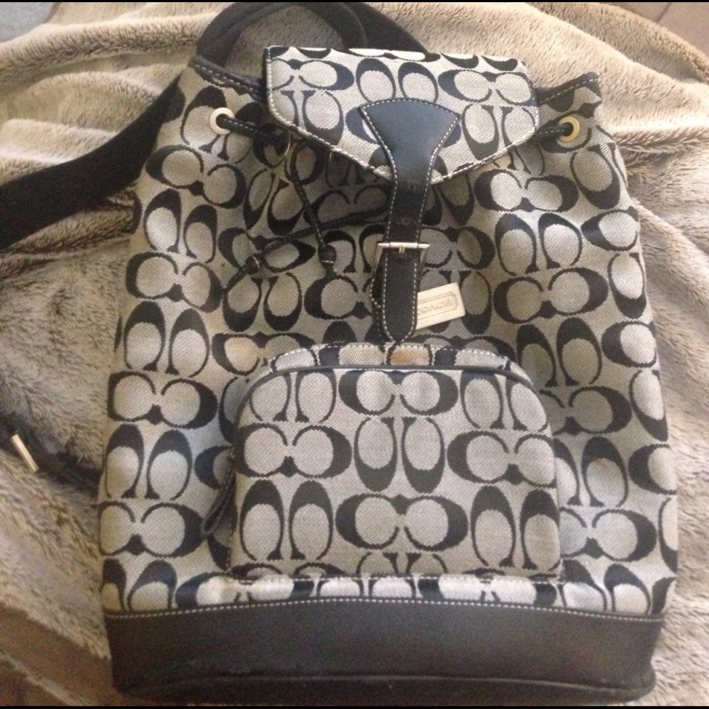 Black/Grey Coach Backpack
