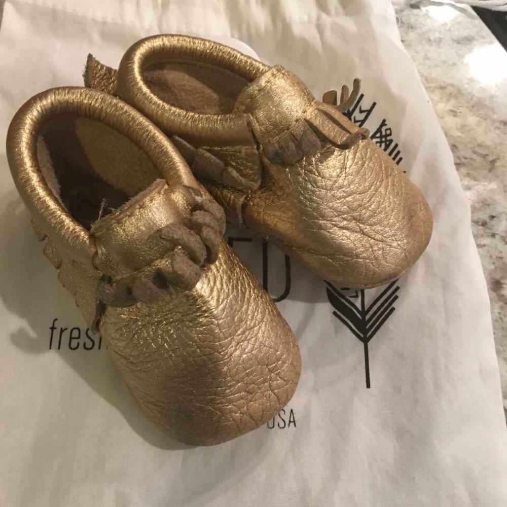 Freshly Picked Gold Moccasin size 3
