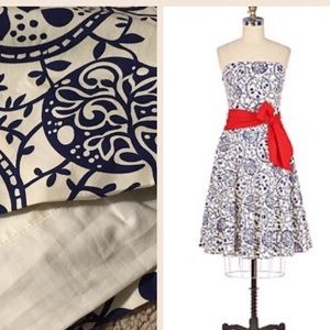 Anthropologie strapless dress by Tabitha
