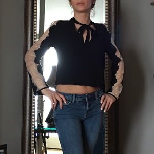 Free People cropped dressy top