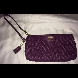 Coach woven wristlet