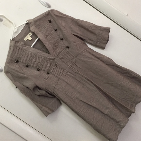 Military inspired silky tunic top - Picture 1 of 3