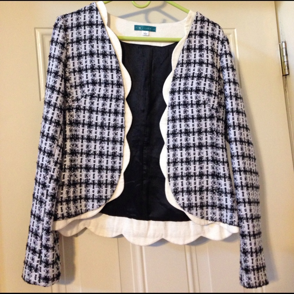 Pim & Larkin Tweed Cropped Blazer Size S