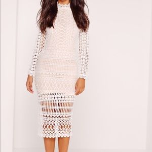 Misguided structured high necklace dress