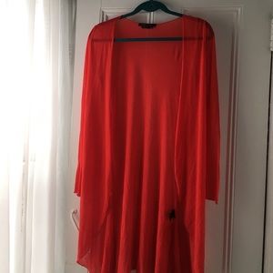 Red cardigan