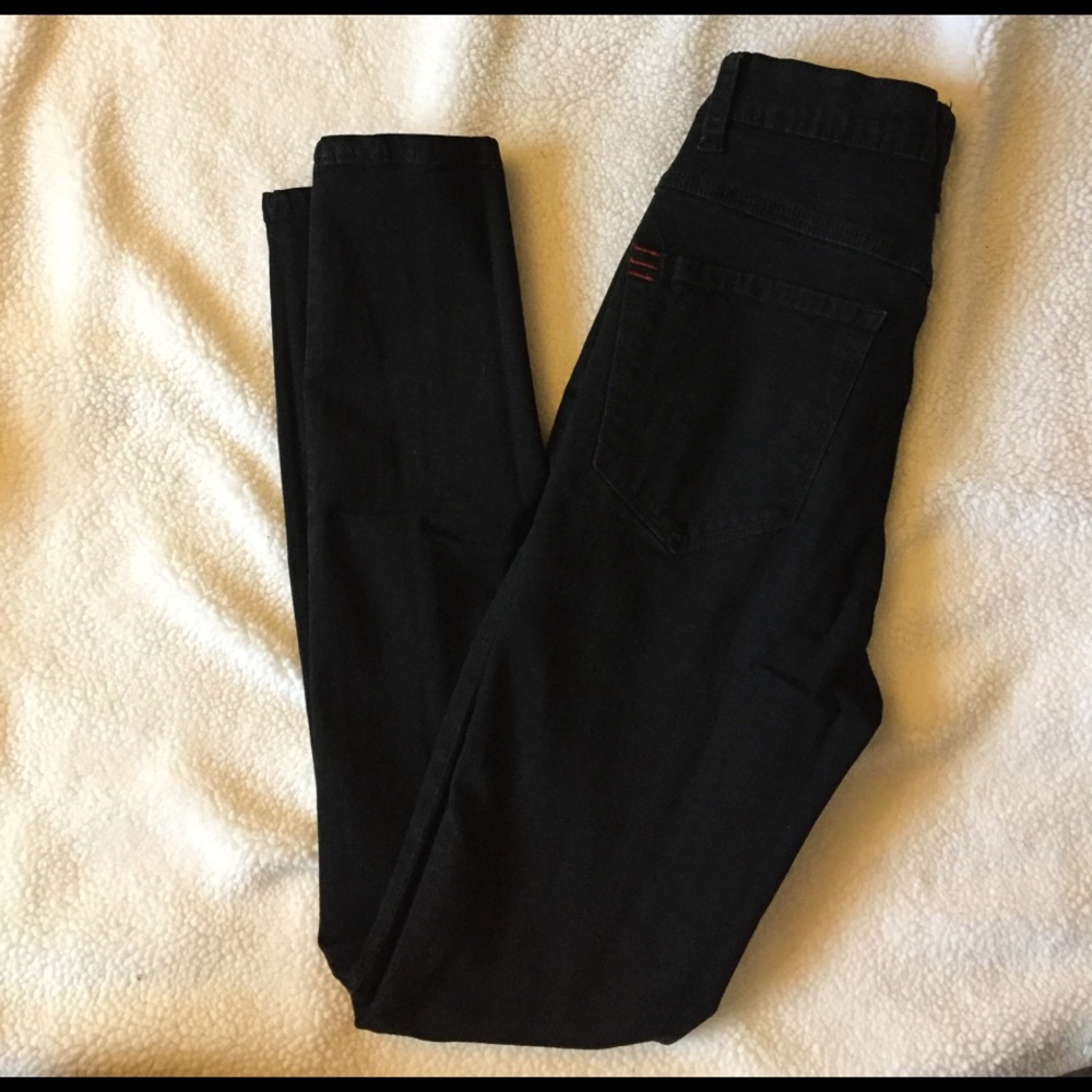 High Waisted Black Skinny Jeans