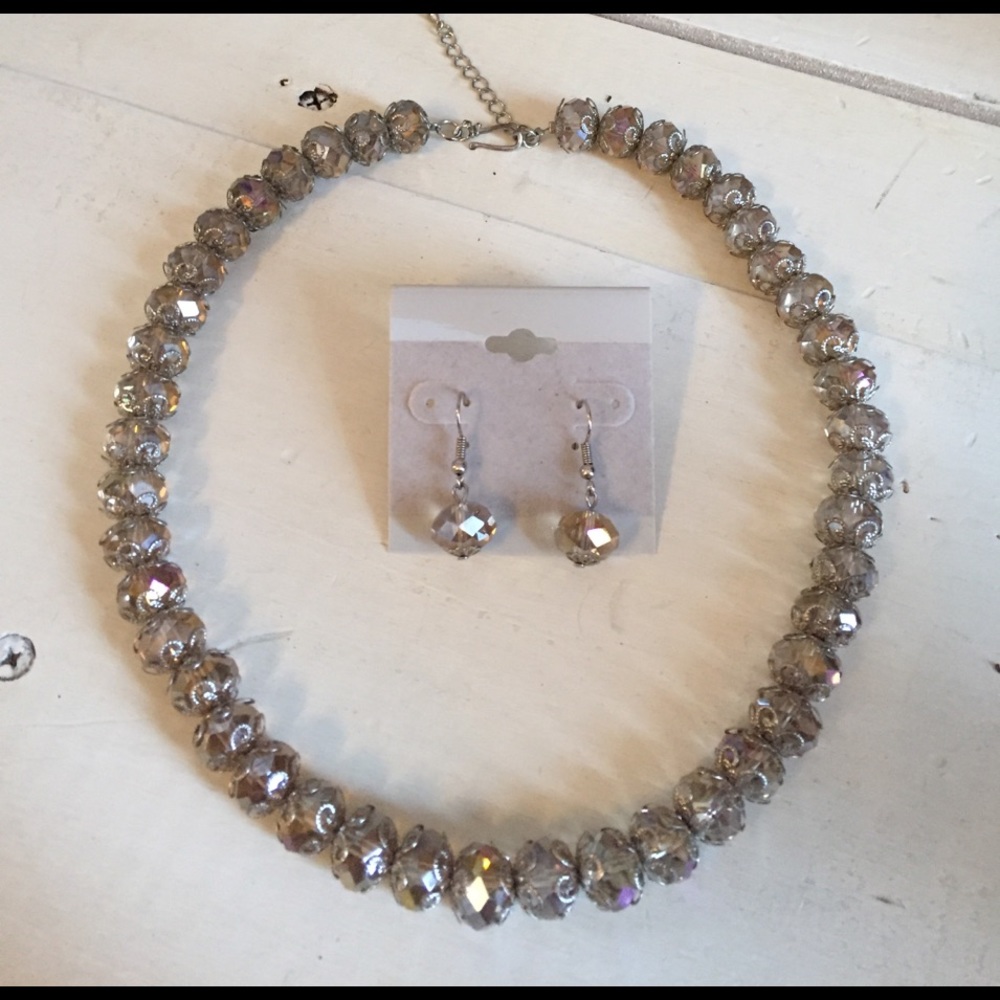 Opalescent Necklace and Earring Set