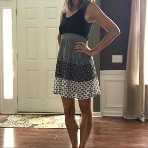 Black and white patterned dress
