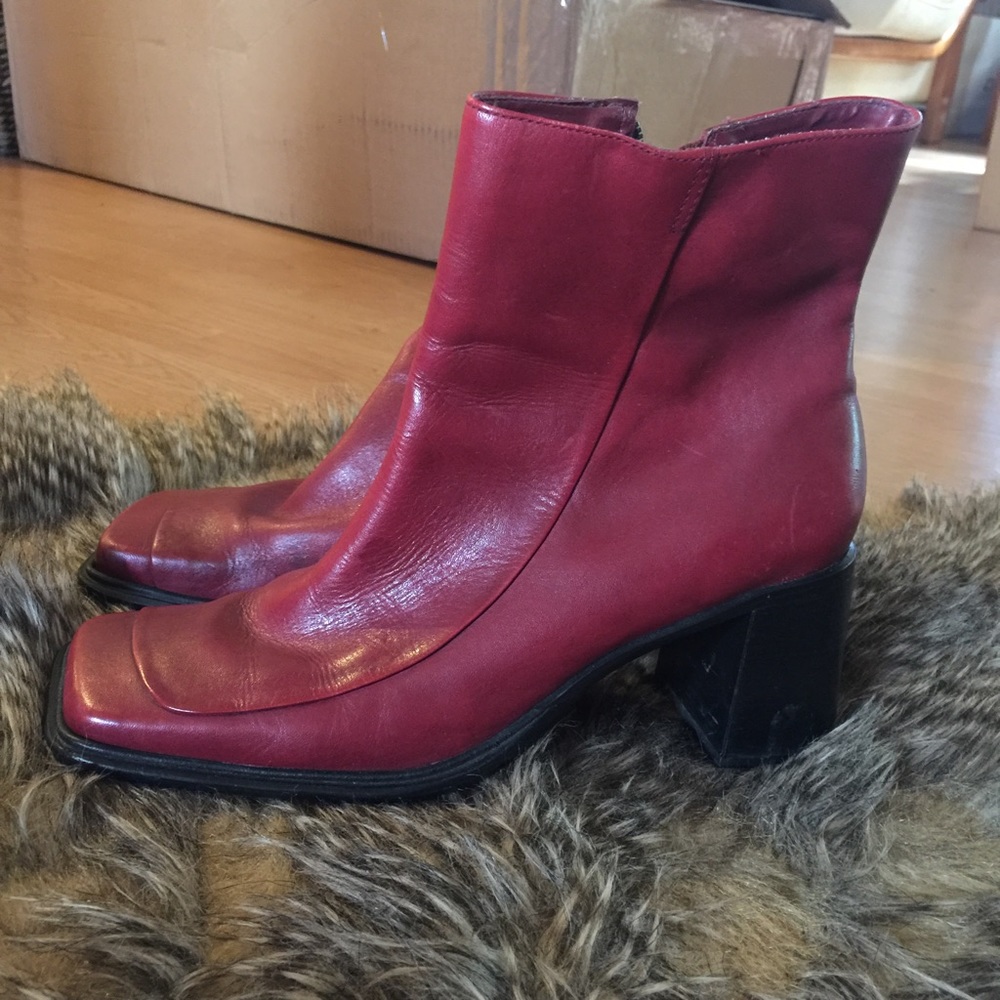 Connie Leather Upper Boots ❤Size 8