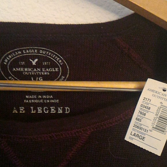 NWT American Eagle mens long sleeve shirt purple - Picture 3 of 3