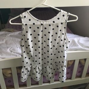 Polka dot top.
