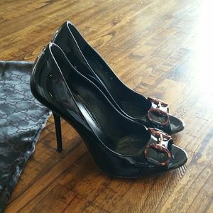 Authentic Gucci Horsebit Shoes Black High Heels