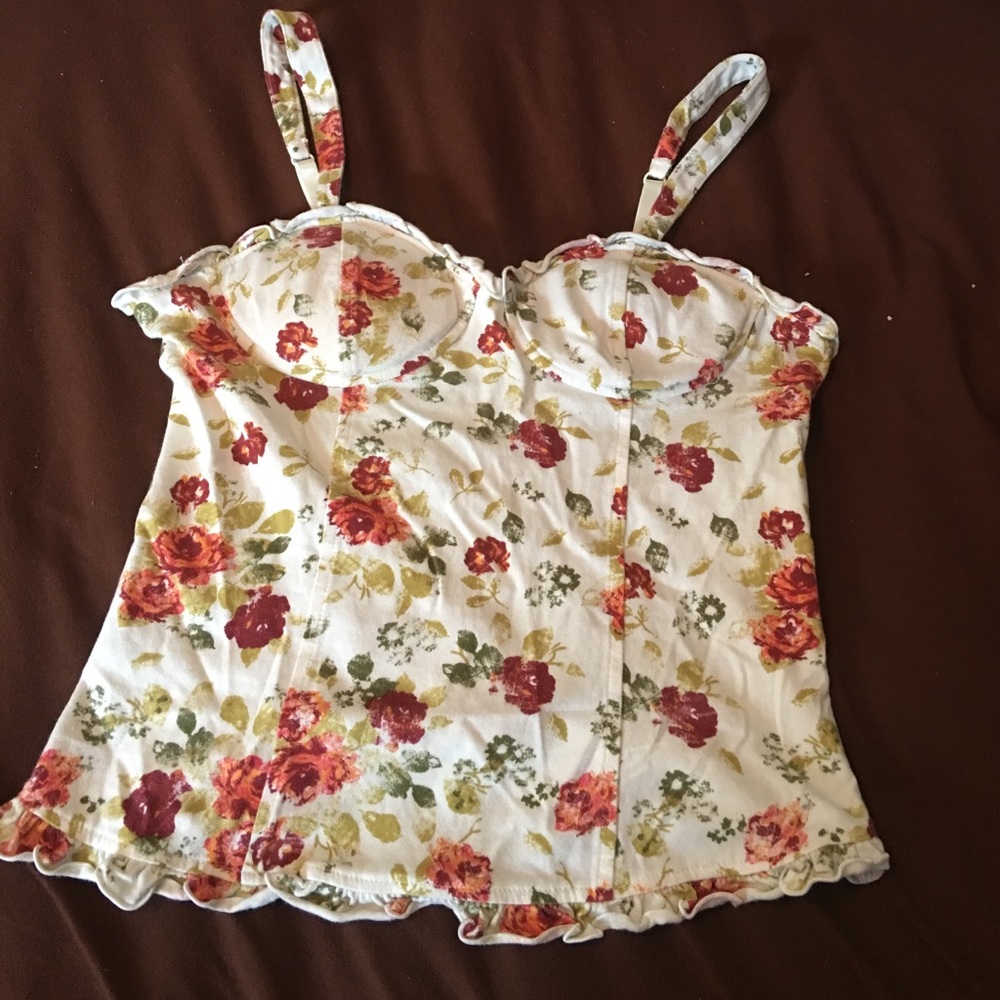 Floral Print Mudd Tank Top