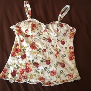 Floral Print Mudd Tank Top