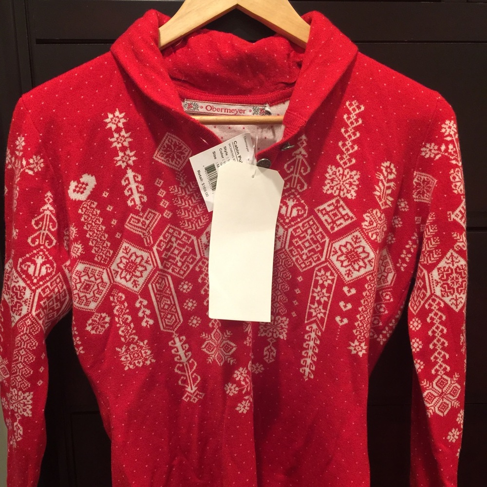 Brand new Red Obermeyer Sweater!