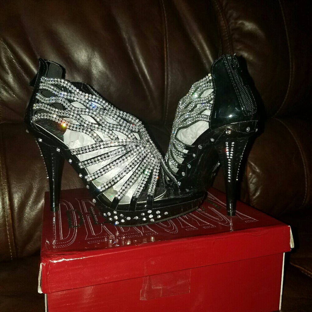 Black Sparkly Heels