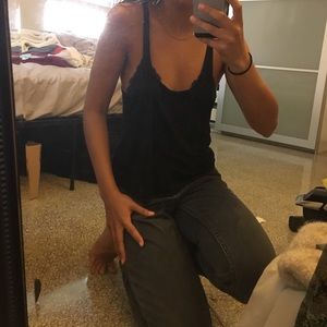 Simple black tank top