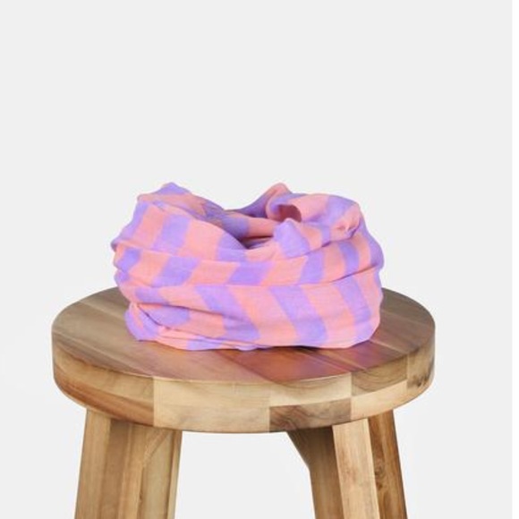 Peach&Purple Chevron Infinity scarf - Picture 3 of 5