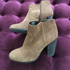 H&M suede ankle booties