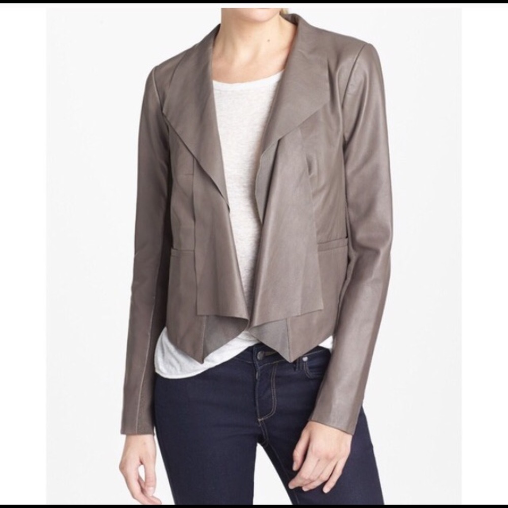 Trouve Distressed  Leather Jacket