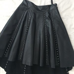BEBE black leather skirt