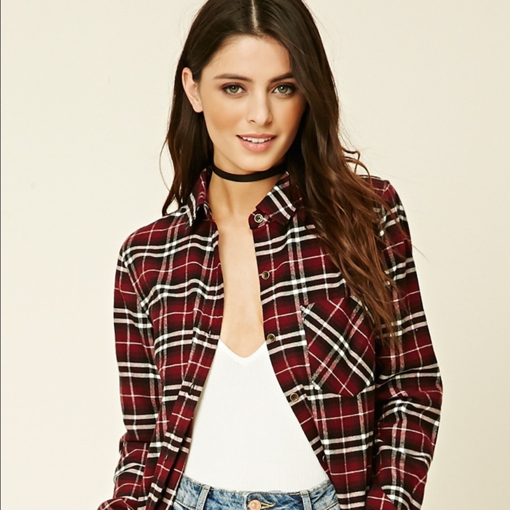 Forever 21 flannel blouse