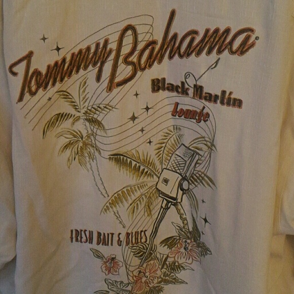 Tommy Bahama black marlin lounge shirt - Picture 3 of 4