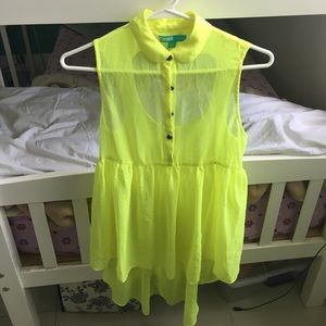 Neon yellow top.