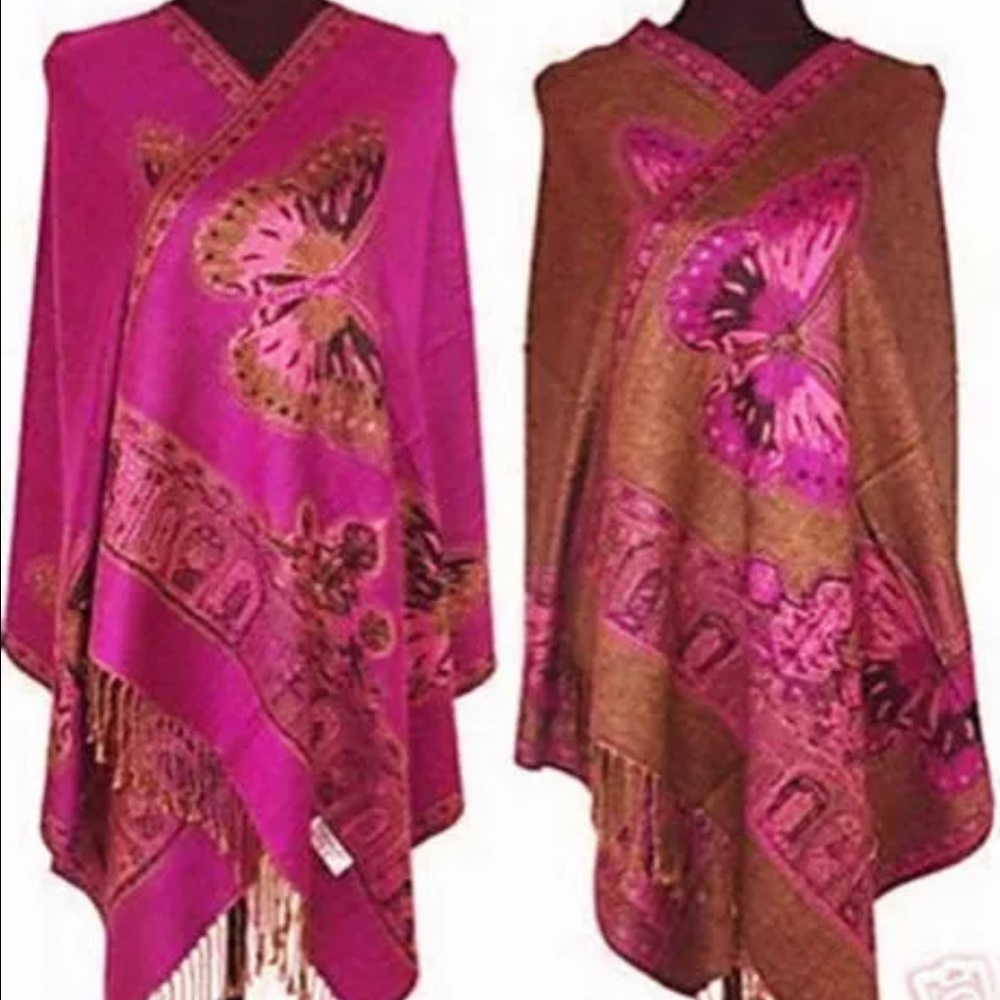 Scarve double sided long chiffo tassel