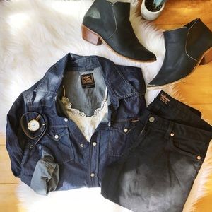 CIVILIANAIRE "western button down shirt"