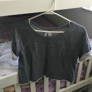 Grey crop top.
