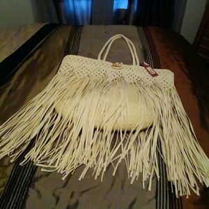 Spring Break Tote Canvas Fringe Tote