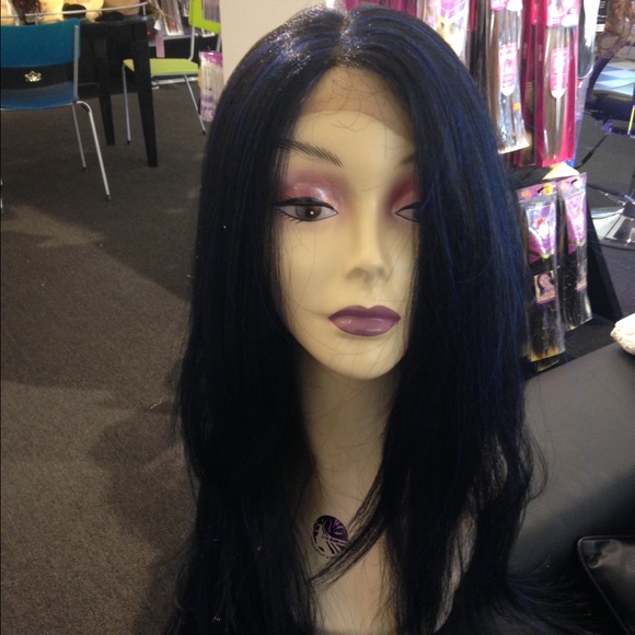 Lacefront New Wig pretty Lacefront Navy Blue black main image 4