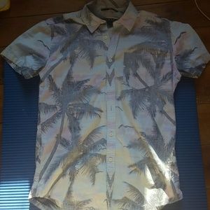 Tropical Forever 21 button up short sleeve