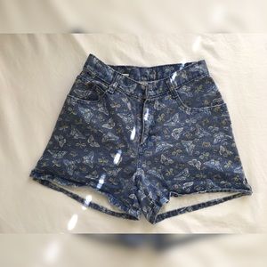 High wasted butterfly shorts
