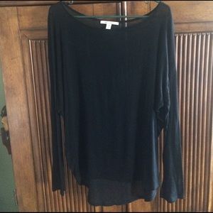 Francesca's black, flowy long sleeve t shirt