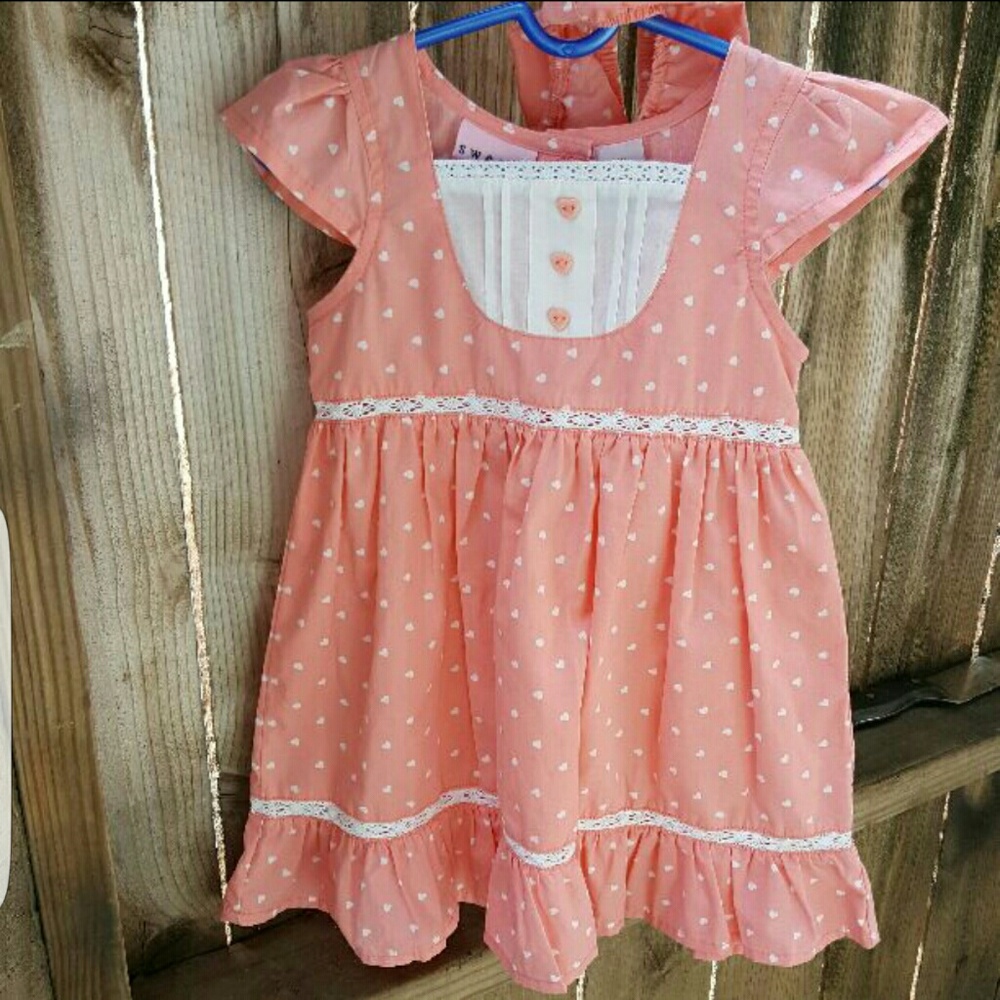 Peach lace dress