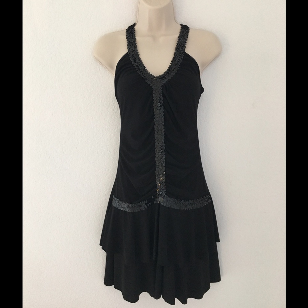 Body Central black sequined dress, size medium